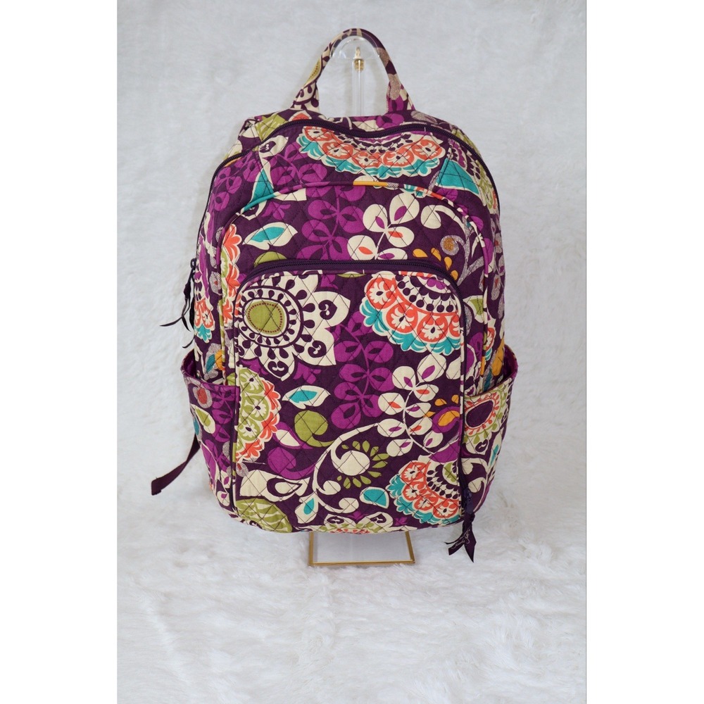 Vera Bradley Plum Crazy Campus Backpack Retired
